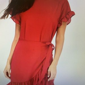 Red summer dress